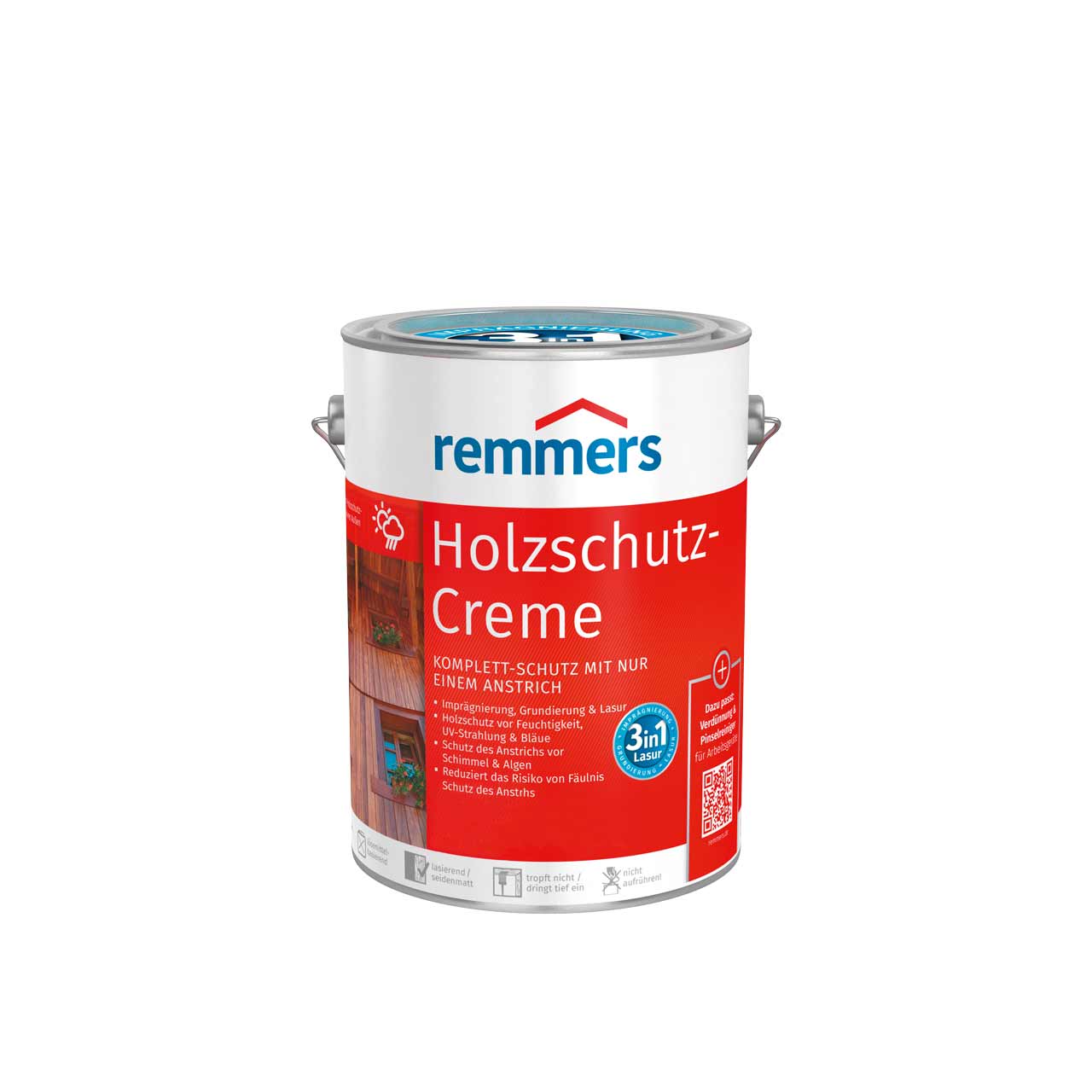 Remmers Holzschutz-Creme Silbergrau 5,0 Liter
