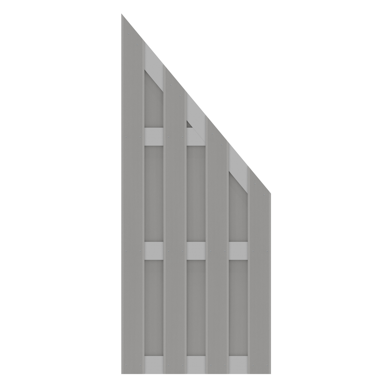Sichtschutzzaun JUMBO WPC Alu-Design Grau Leisten Alu-Grau 179/90 x 74 cm (H x B)