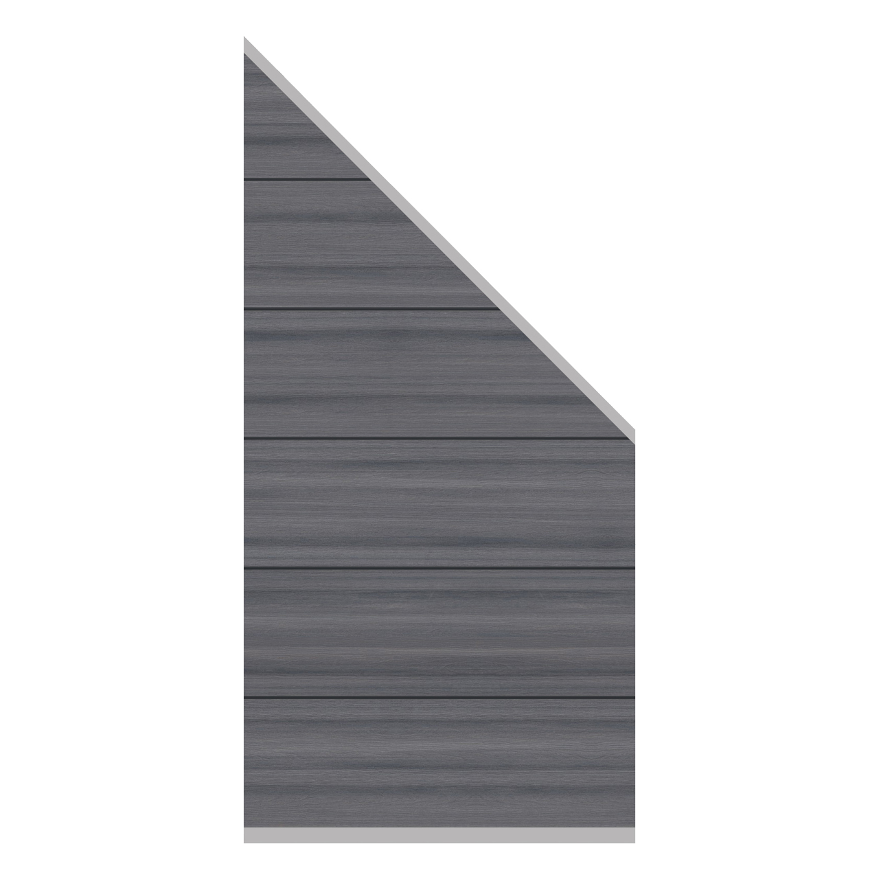 Sichtschutzzaun SYSTEM WPC PLATINUM XL Zaunfeld-Set Grau Leisten Silber 184/94 x 91 cm (H x B)
