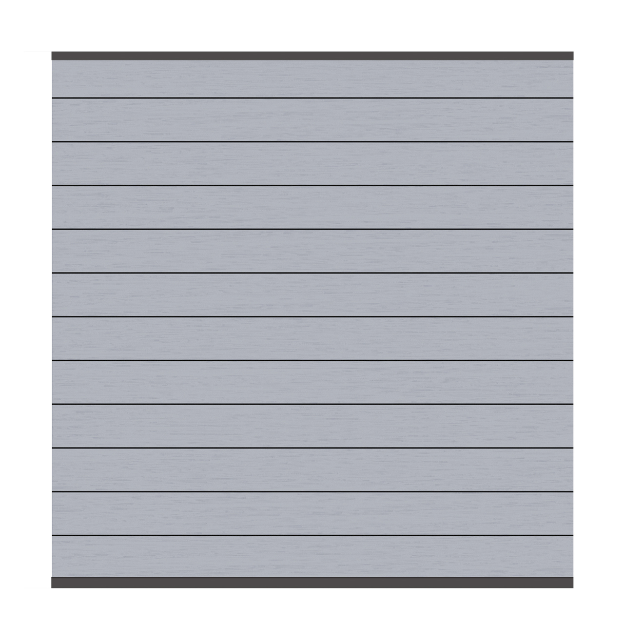 Sichtschutzzaun SYSTEM WPC CLASSIC Zaunfeld-Set Grau Leisten Anthrazit 183 x 178 cm (H x B)