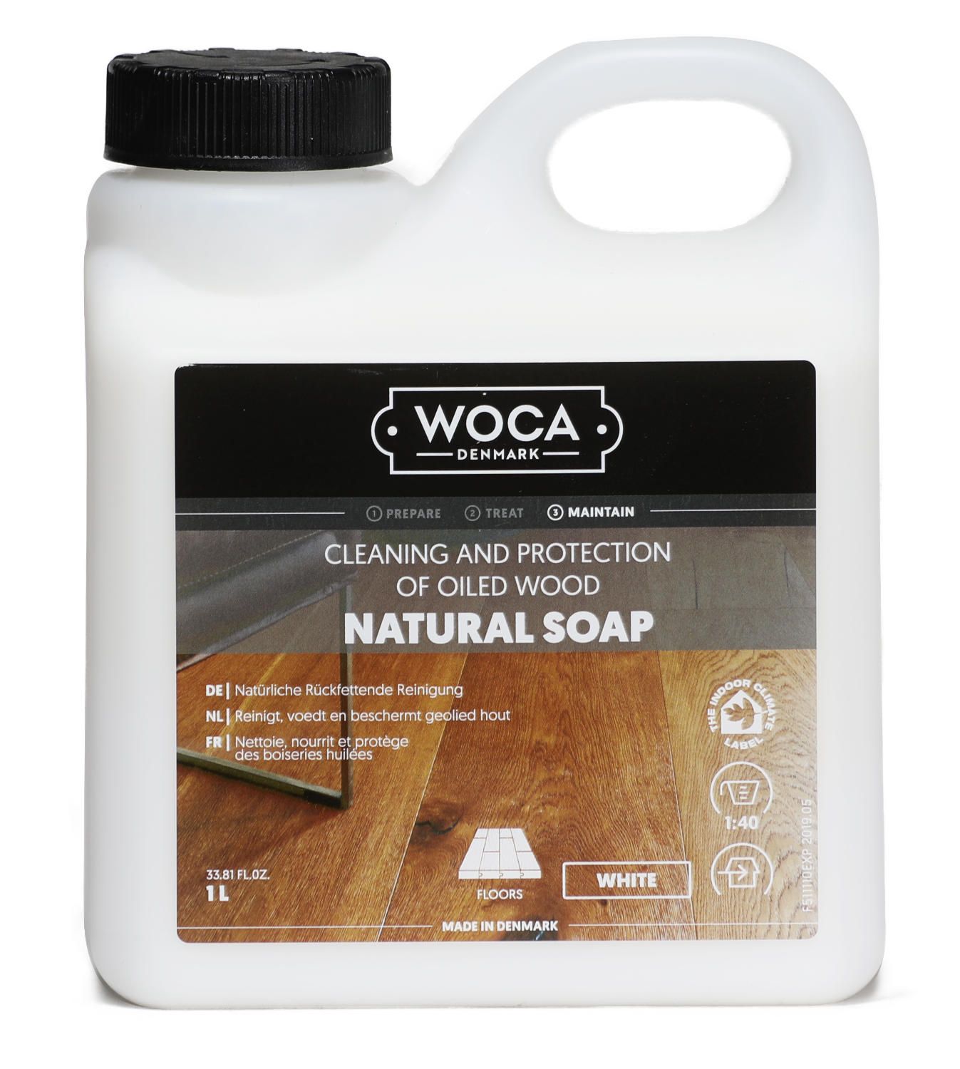 WOCA Holzbodenseife Weiß 1,0 Liter
